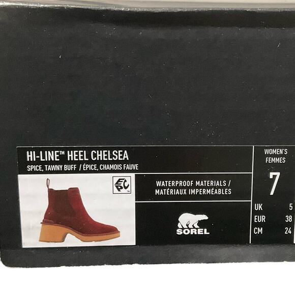 Sorel Women’s Chelsea Boot Waterproof Leather Spice Tawny Buff Size 7 NEW - Picture 10 of 10